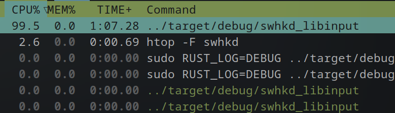htop before